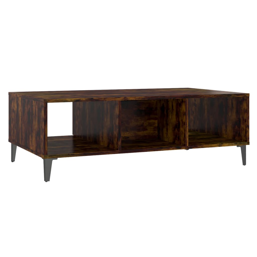 Table basse chêne fumé 103,5x60x35 cm bois d'ingénierie - XIOS