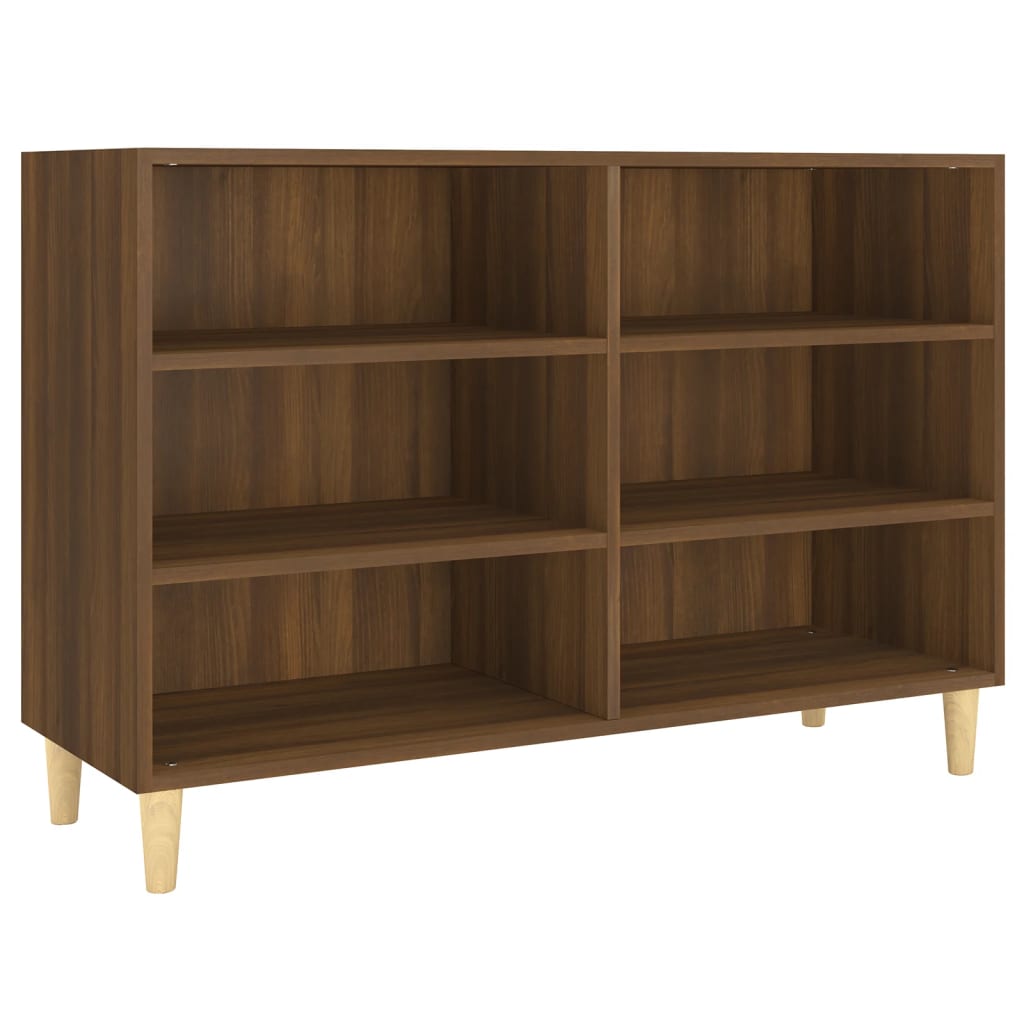Buffet chêne marron 103,5x35x70 cm bois d'ingénierie