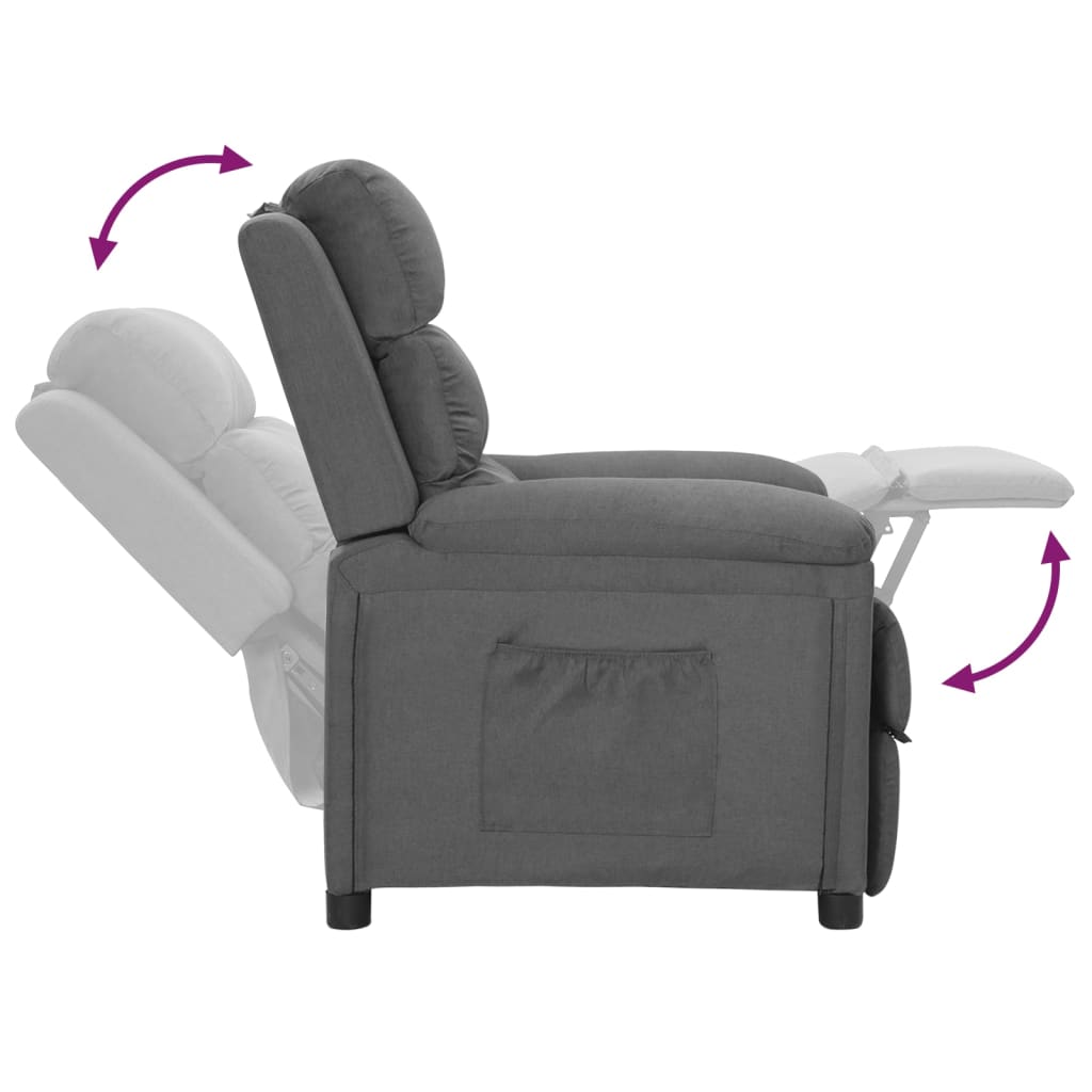 Fauteuil inclinable Gris clair Tissu - XIOS