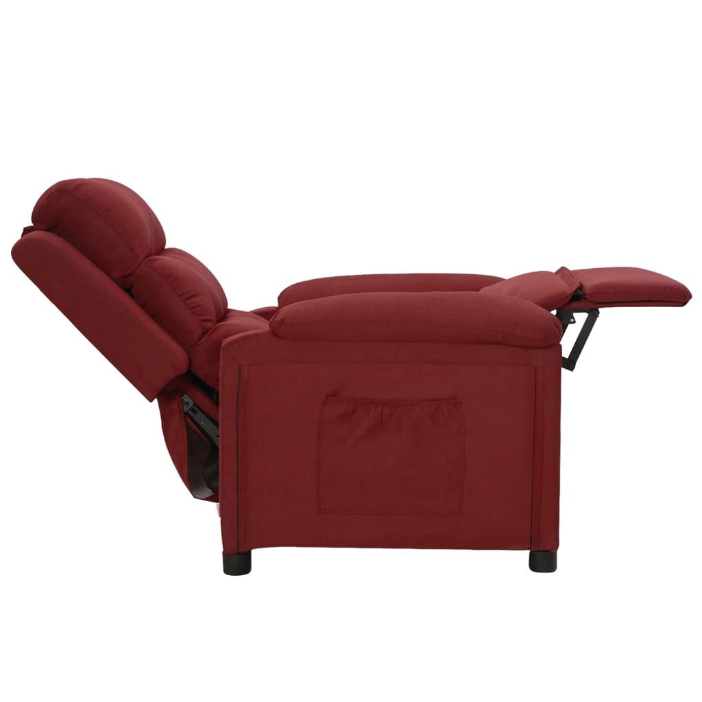 Fauteuil inclinable Rouge bordeaux Tissu - XIOS