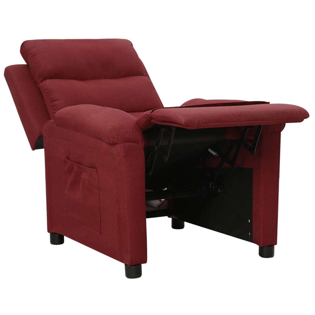 Fauteuil inclinable Rouge bordeaux Tissu - XIOS