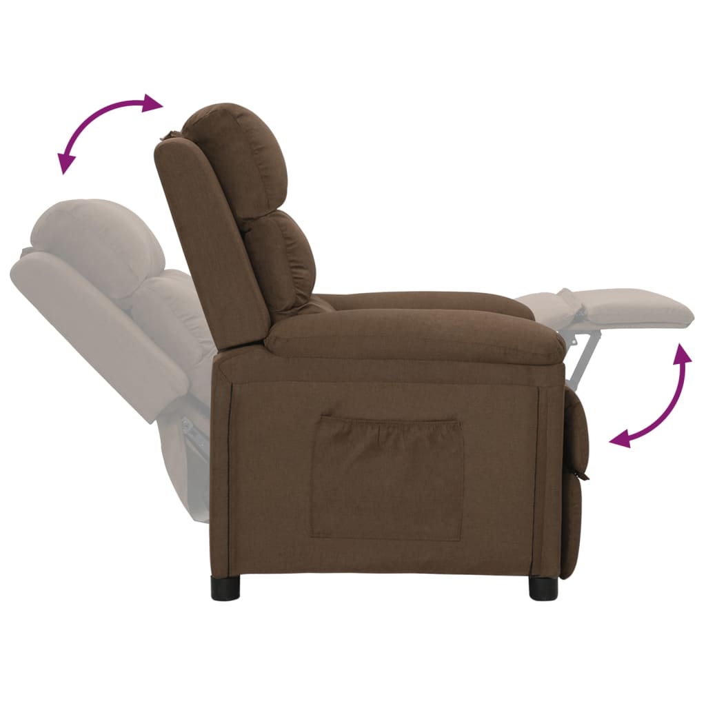 Fauteuil inclinable Marron Tissu - XIOS