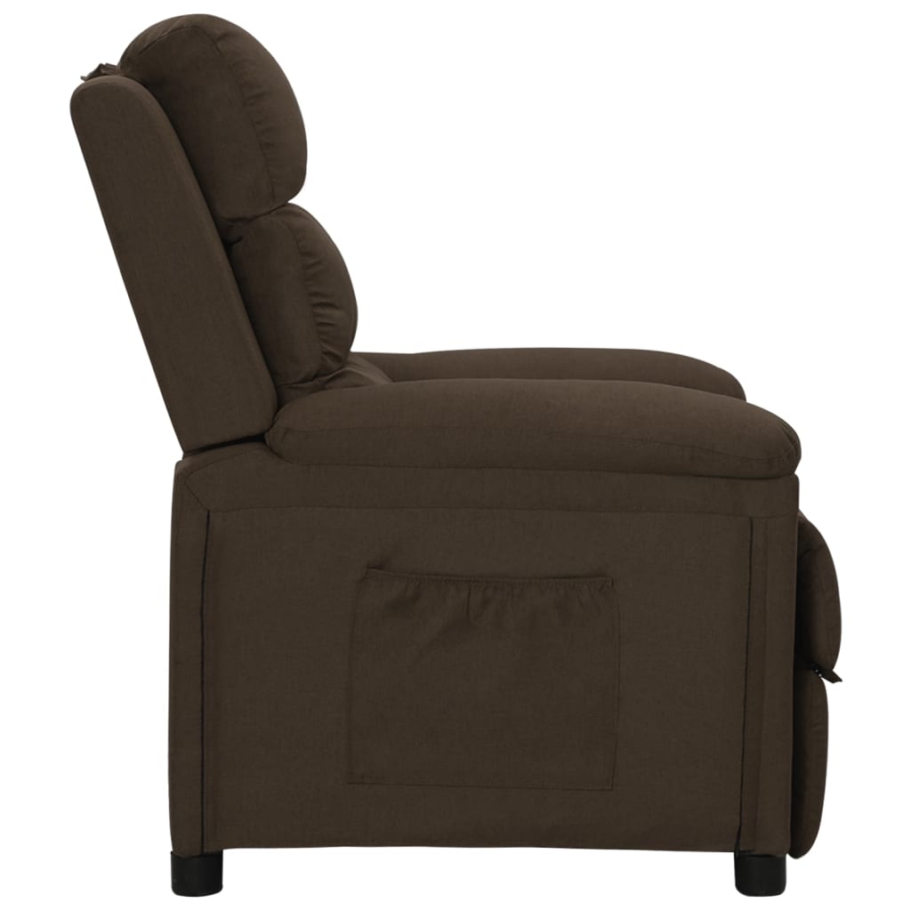 Fauteuil inclinable Marron foncé Tissu - XIOS