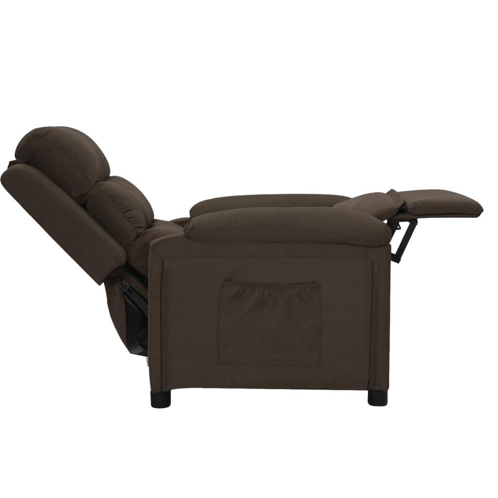 Fauteuil inclinable Marron foncé Tissu - XIOS
