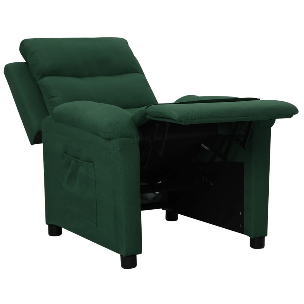 Fauteuil inclinable Vert foncé Tissu - XIOS