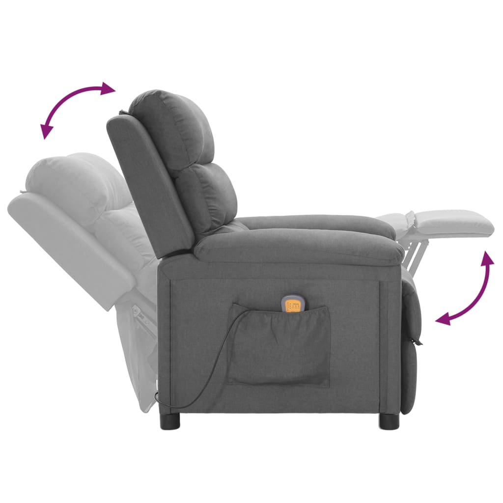 Fauteuil de massage Gris clair Tissu - XIOS