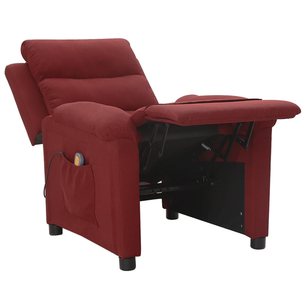 Fauteuil de massage Rouge bordeaux Tissu - XIOS