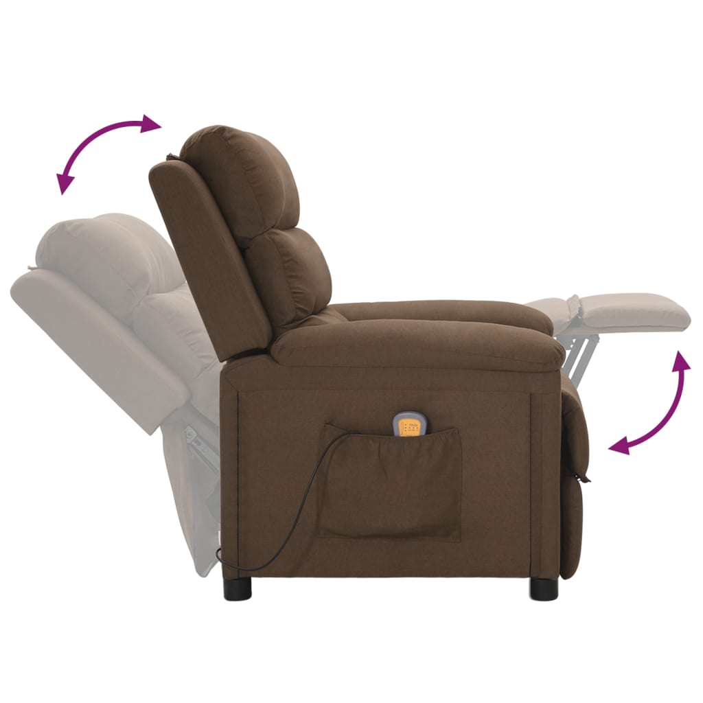 Fauteuil de massage Marron Tissu