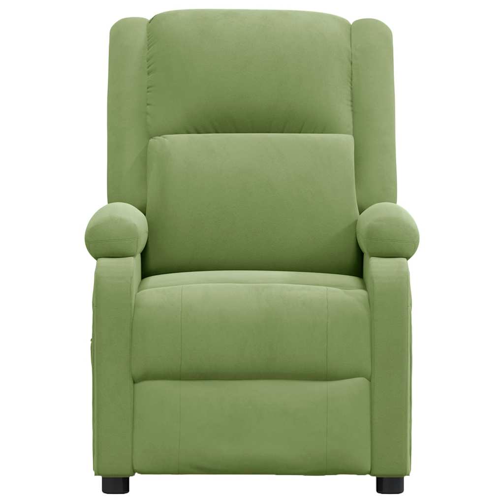 Fauteuil inclinable vert clair velours - XIOS