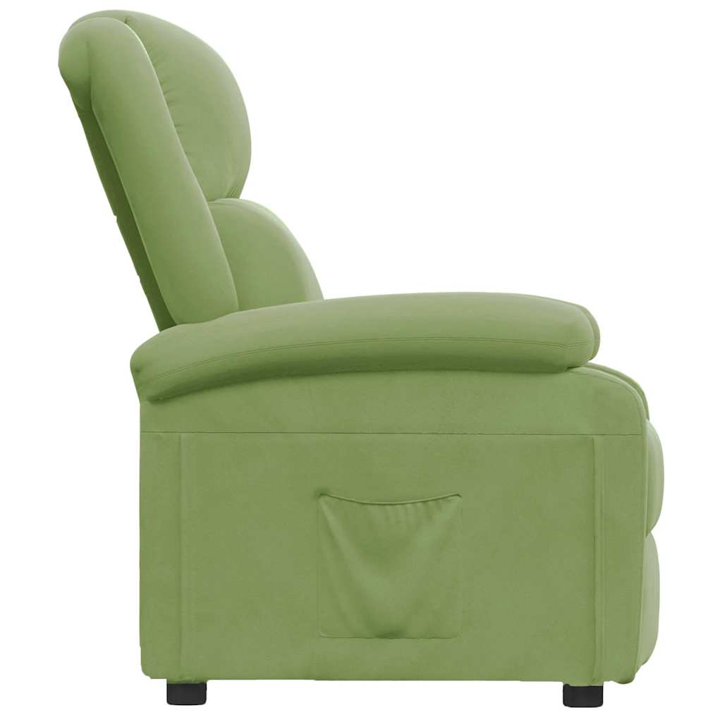 Fauteuil inclinable vert clair velours - XIOS