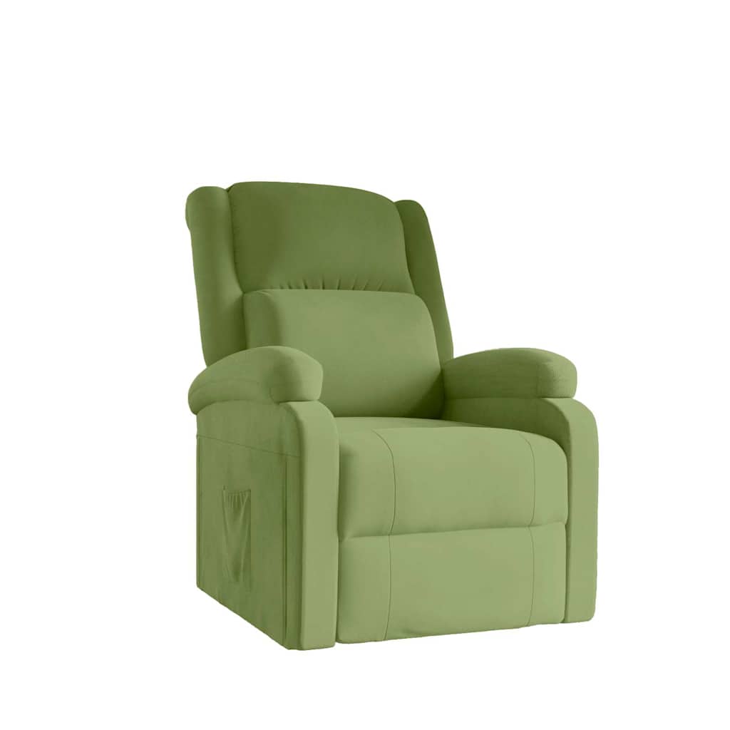 Fauteuil inclinable vert clair velours - XIOS