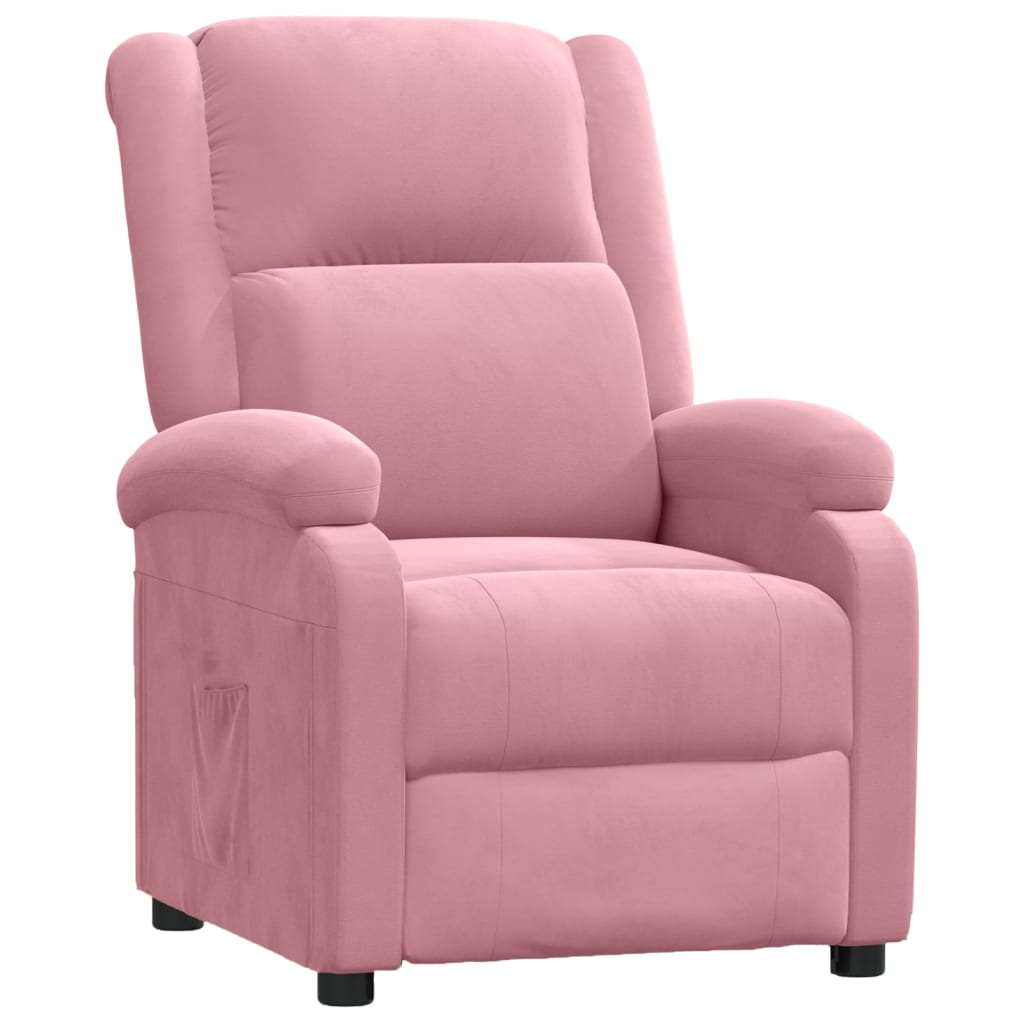 Fauteuil inclinable Rose Velours - XIOS