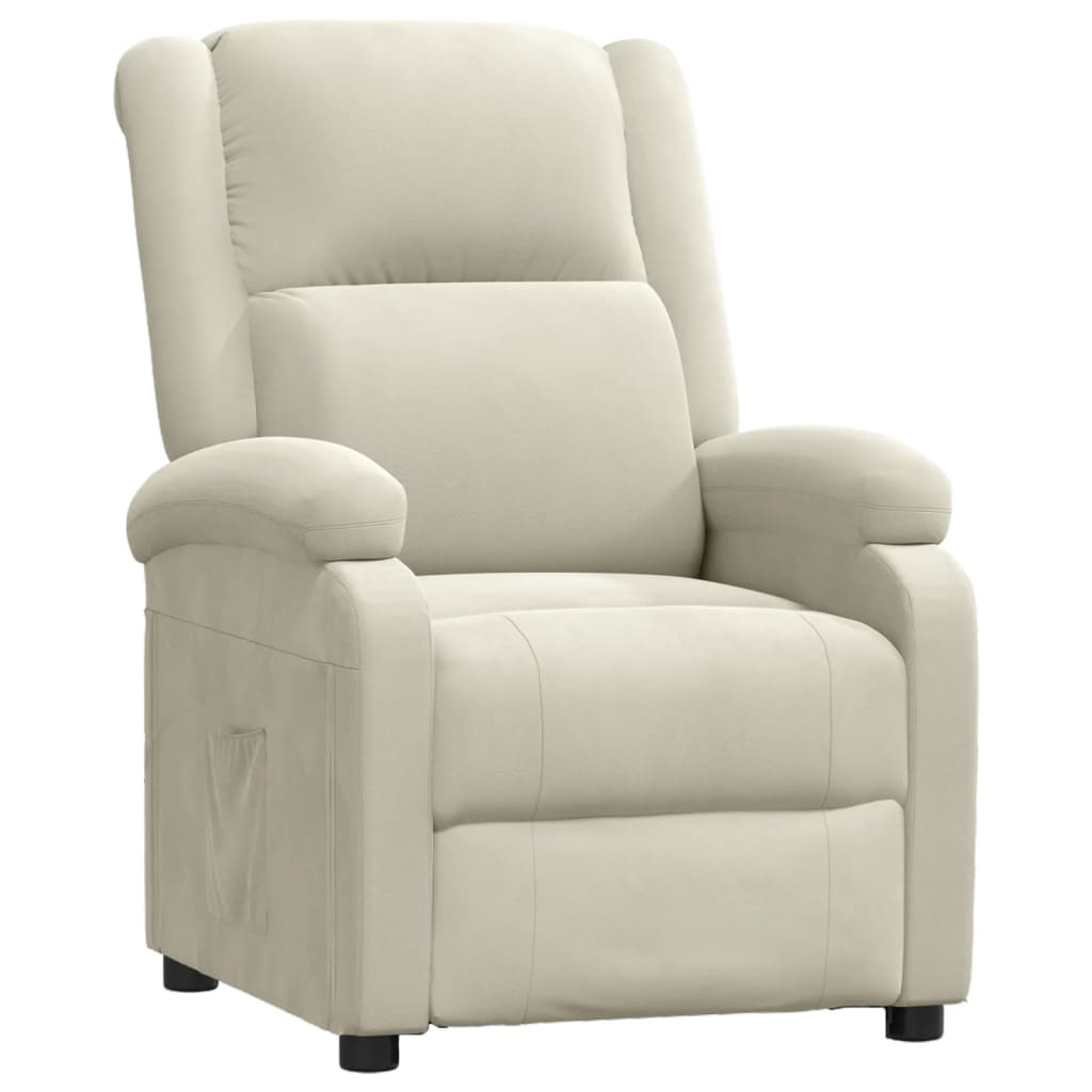 Fauteuil inclinable Crème Velours - XIOS