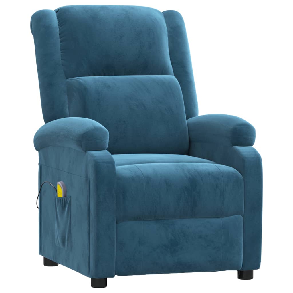 Fauteuil de massage Bleu Velours