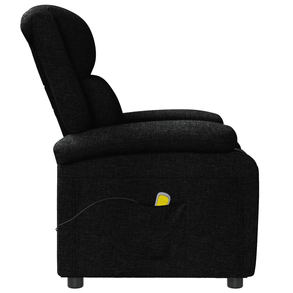Fauteuil de massage Noir Tissu Fauteuils électriques vidaXL