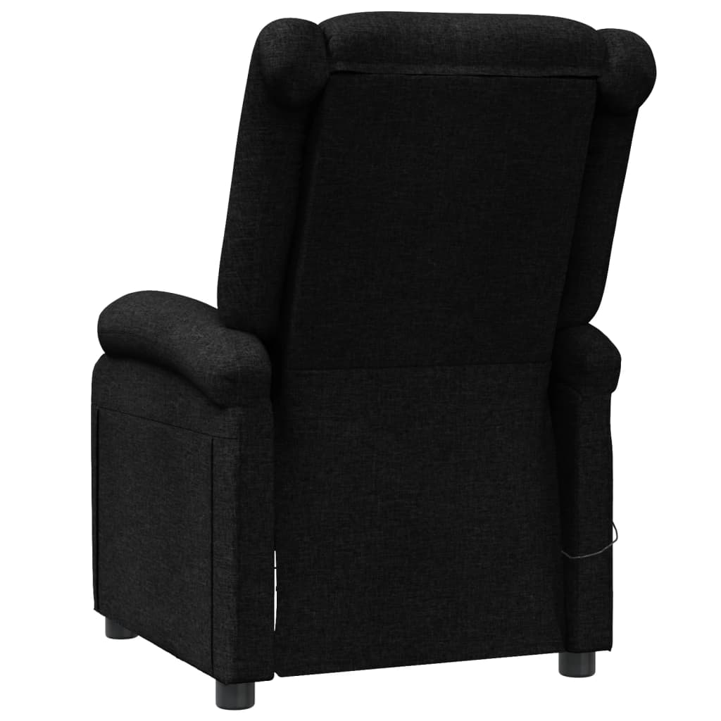 Fauteuil de massage Noir Tissu Fauteuils électriques vidaXL