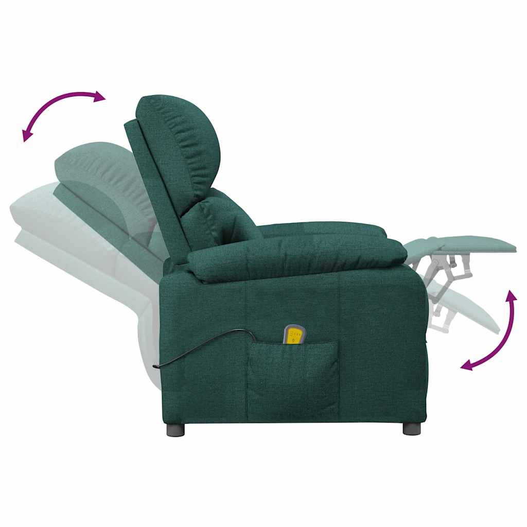 Fauteuil de massage Vert foncé Tissu - XIOS