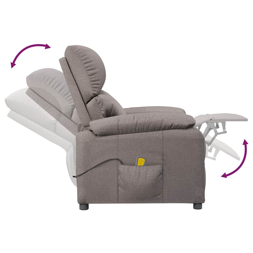 Fauteuil de massage Taupe Tissu - XIOS