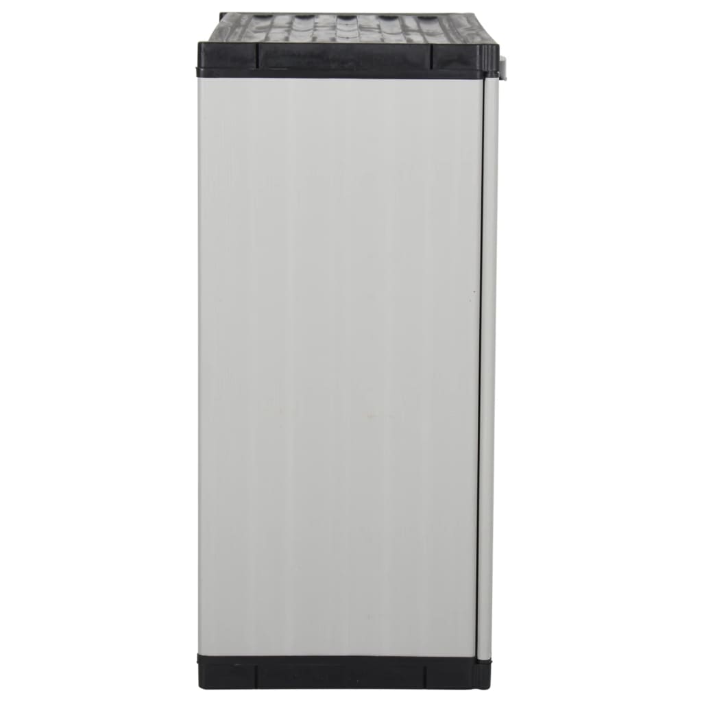 Armoire de rangement de jardin 1 étagère Gris/noir 68x40x85 cm - XIOS