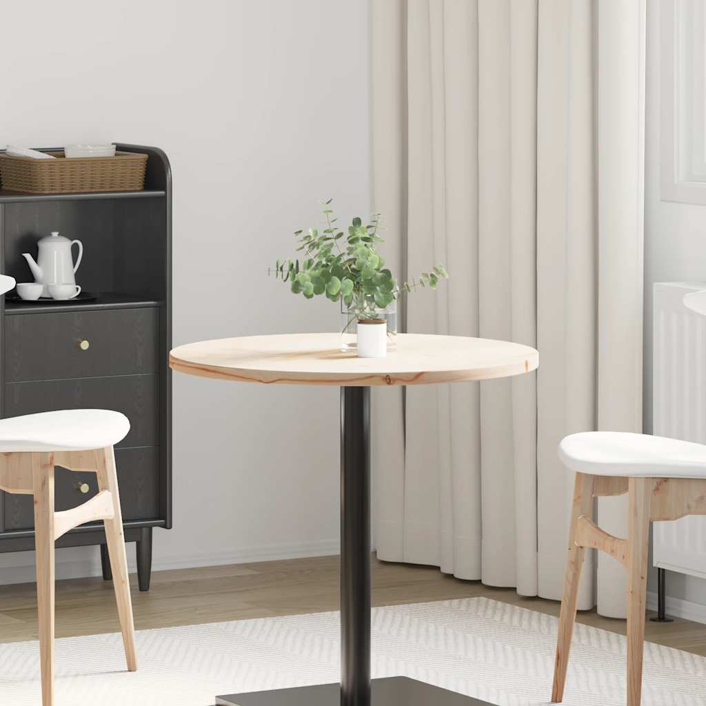 Dessus de table Ø70x2,5 cm Bois de pin massif - XIOS