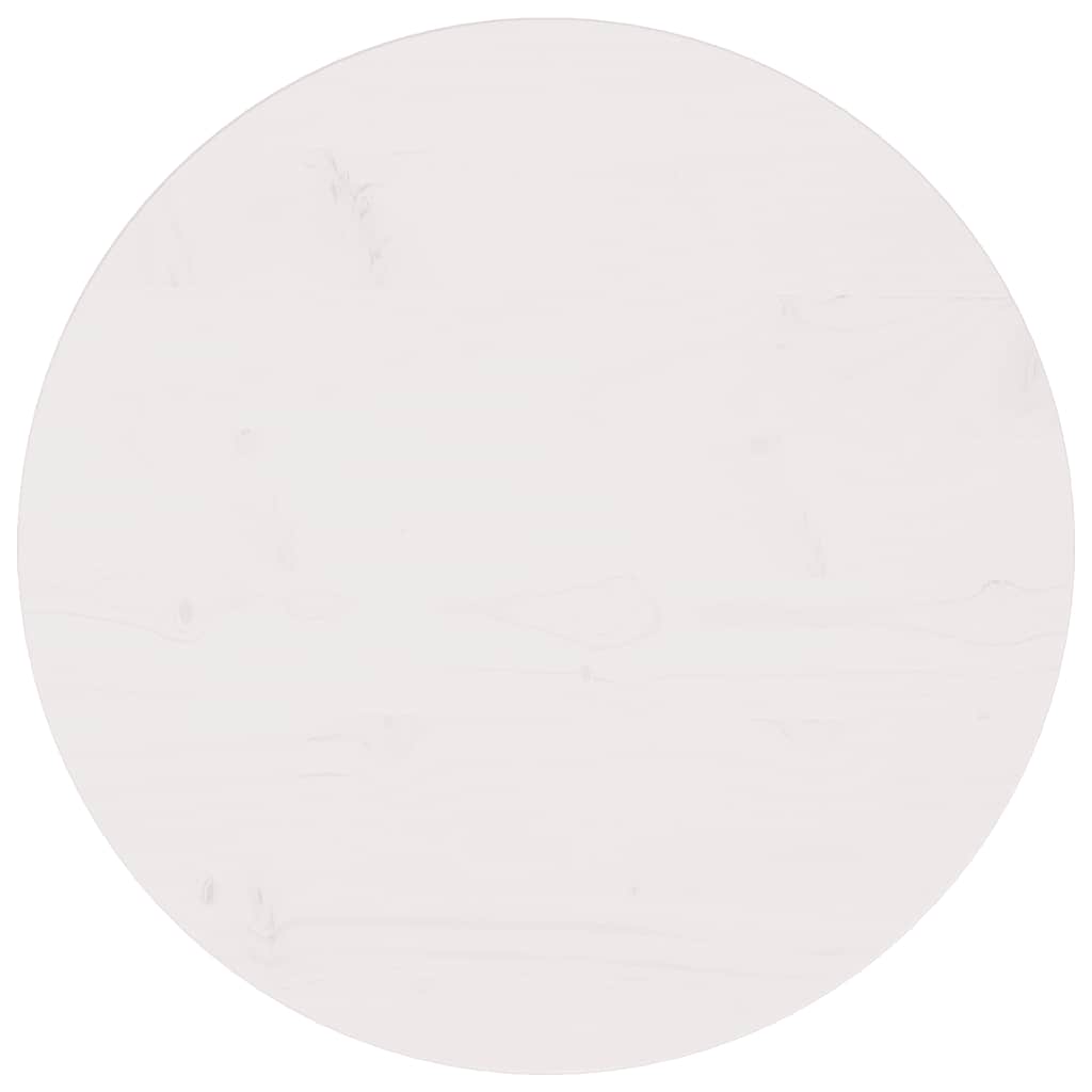 Dessus de table Blanc Ø60x2,5 cm Bois de pin massif - XIOS