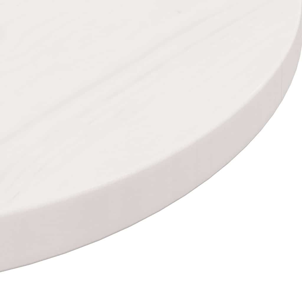 Dessus de table Blanc Ø60x2,5 cm Bois de pin massif - XIOS
