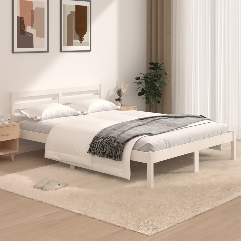 Cadre de lit sans matelas 120x190 cm blanc - XIOS