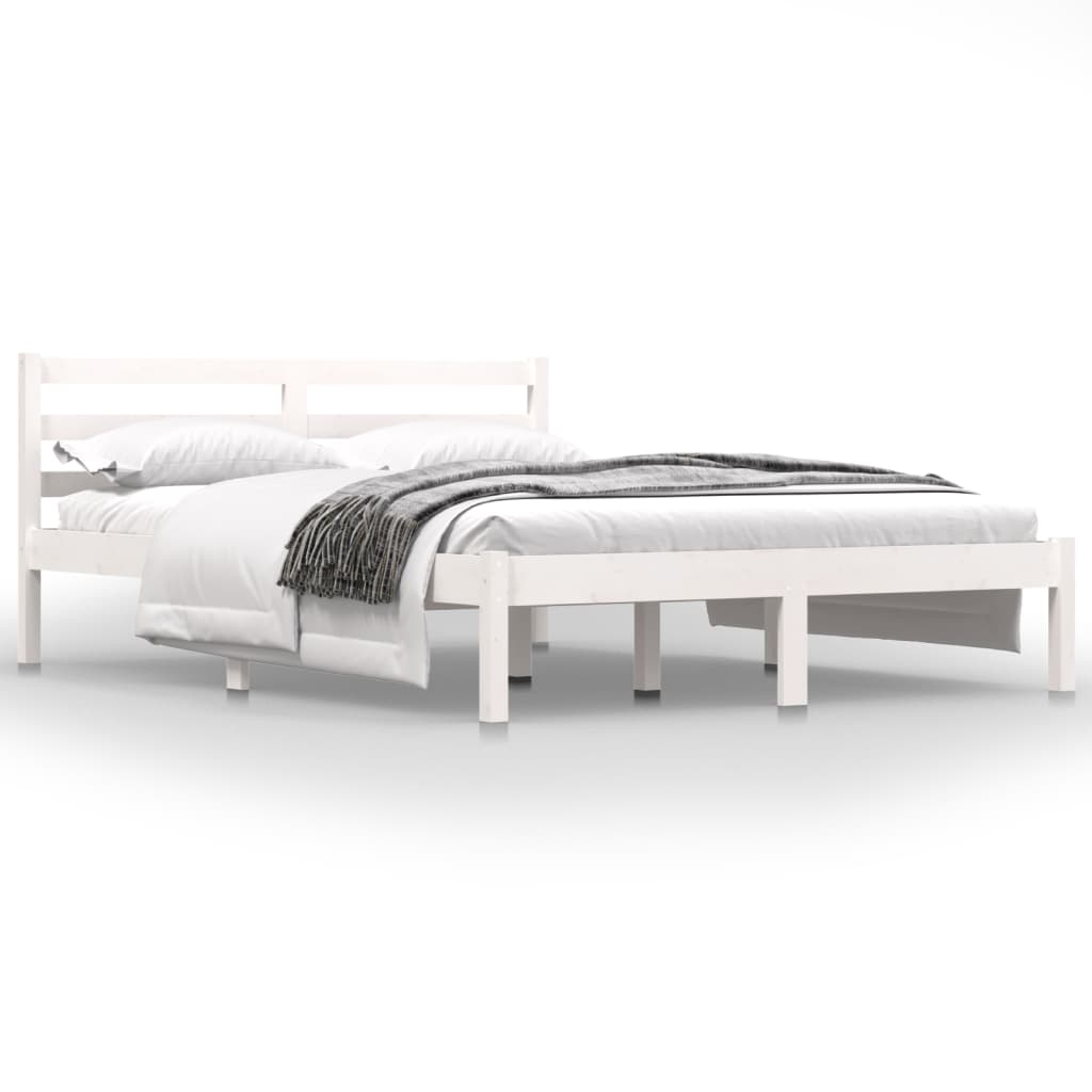 Cadre de lit sans matelas 135x190 cm blanc - XIOS
