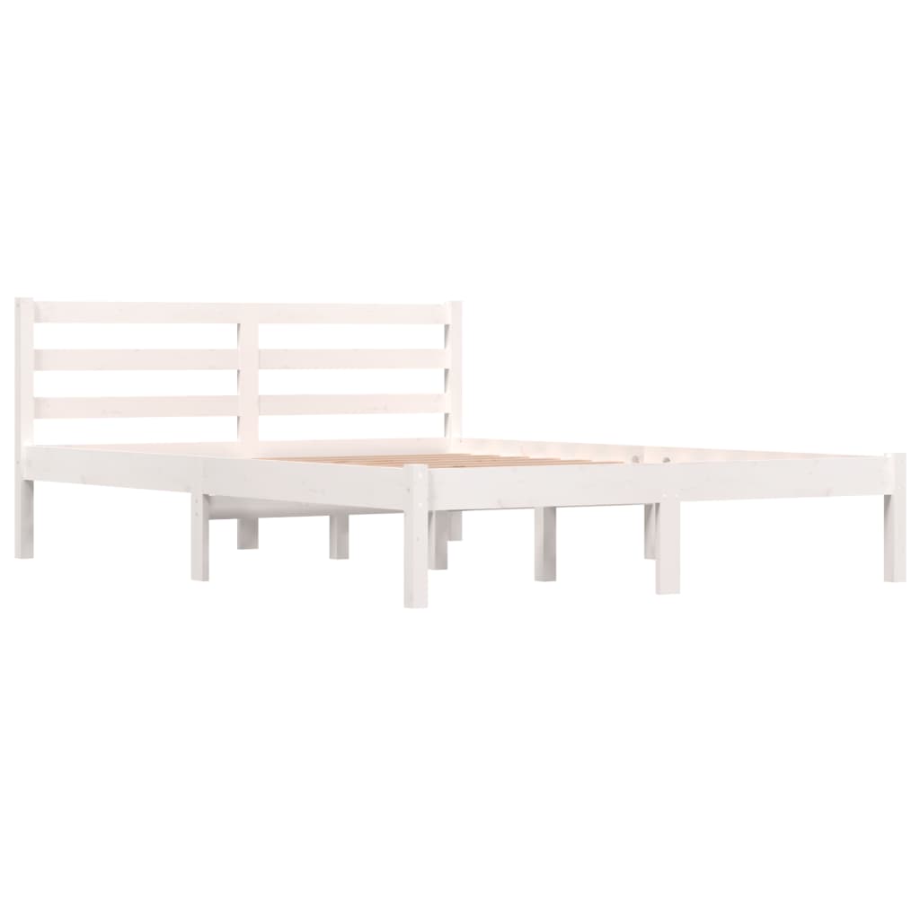 Cadre de lit sans matelas 135x190 cm blanc - XIOS
