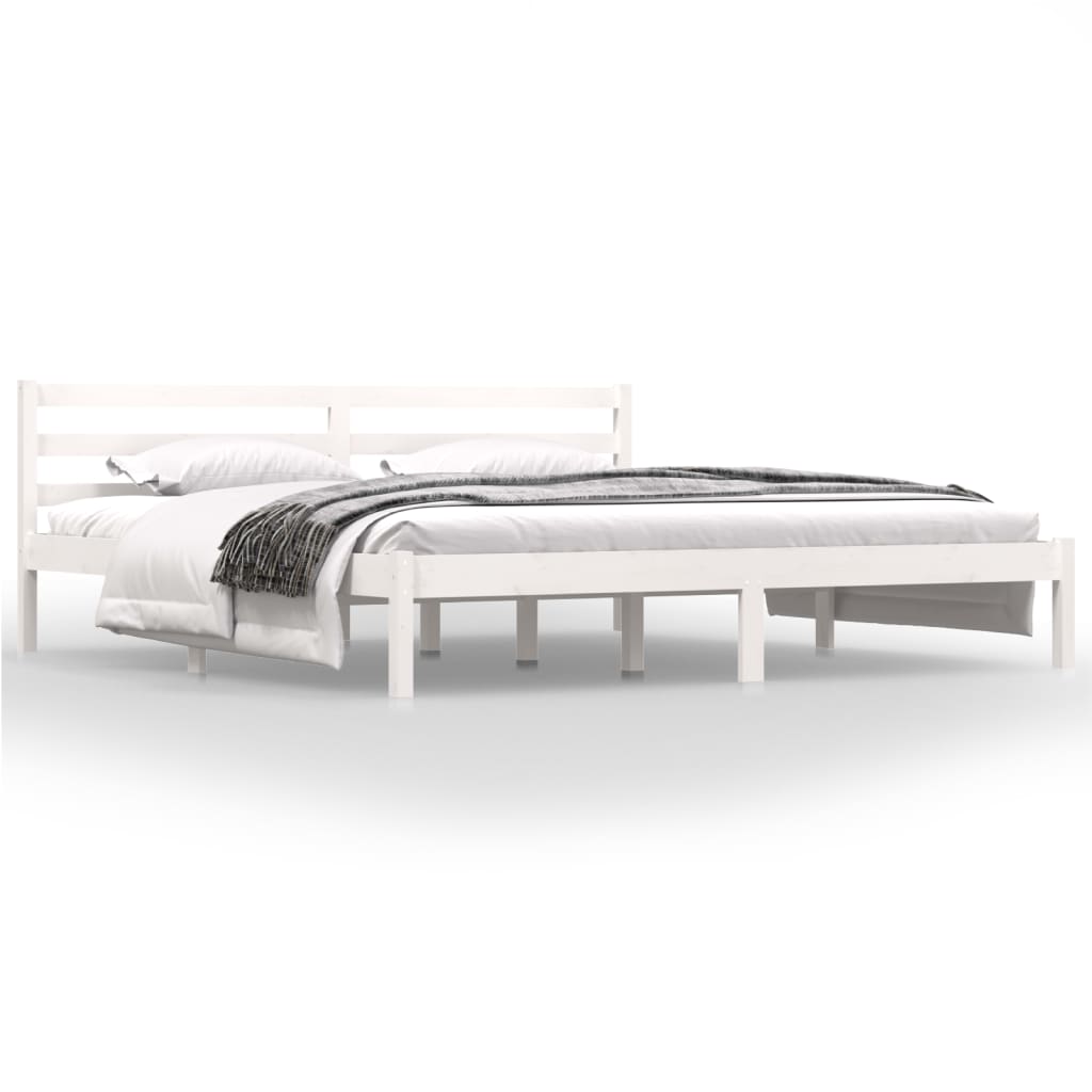 Cadre de lit sans matelas 180x200 cm blanc - XIOS