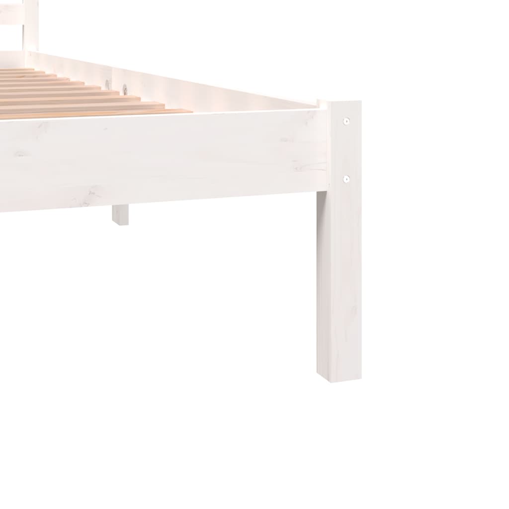 Cadre de lit sans matelas 180x200 cm blanc - XIOS