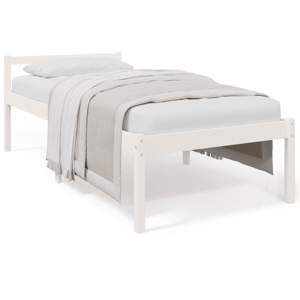 Lit pour personne âgée sans matelas blanc 75x190 cm - XIOS