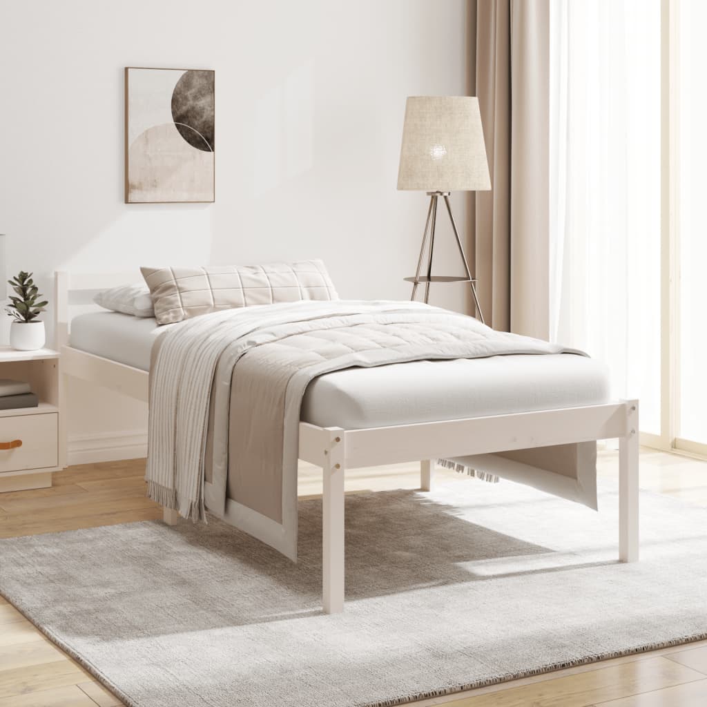 Lit pour personne âgée sans matelas blanc 75x190 cm - XIOS