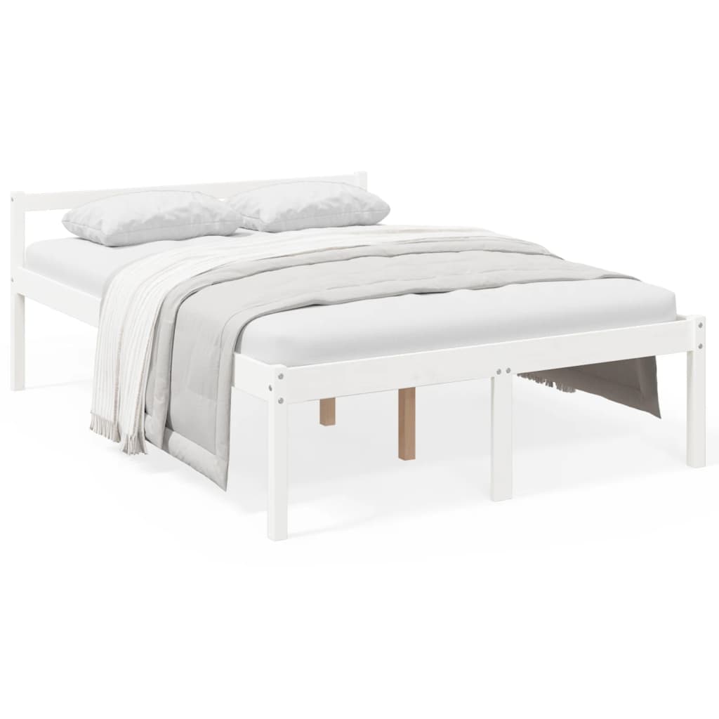 Lit pour personne âgée sans matelas blanc 120x190 cm - XIOS