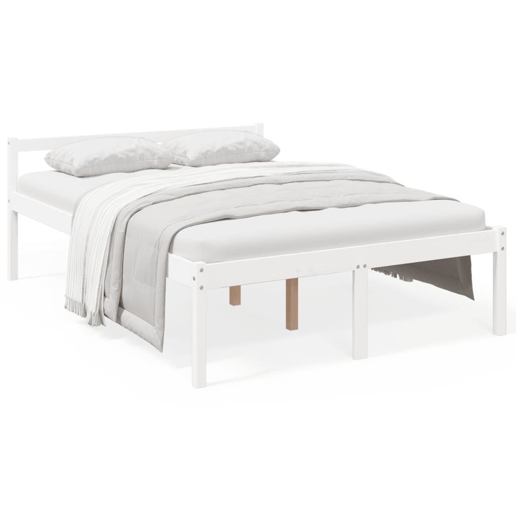 Lit pour personne âgée sans matelas blanc 135x190 cm - XIOS