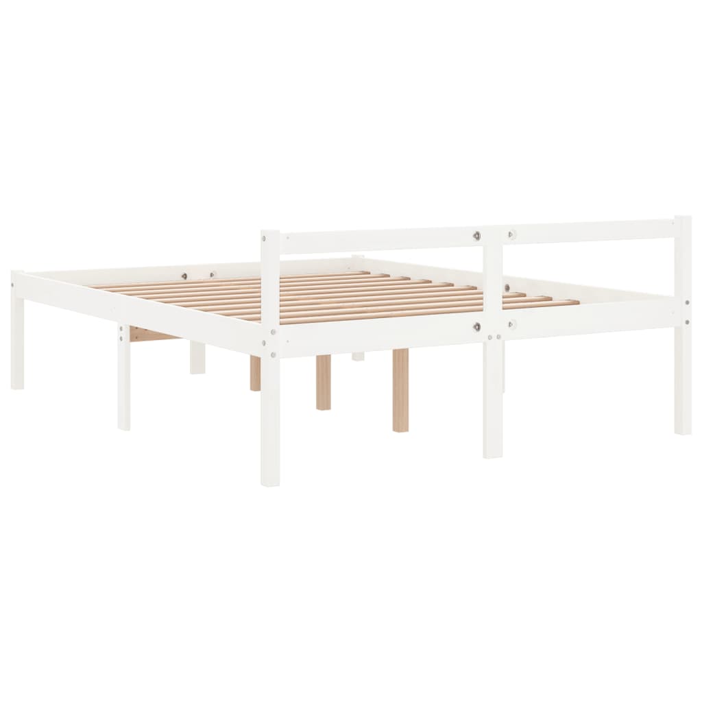 Lit pour personne âgée sans matelas blanc 135x190 cm - XIOS