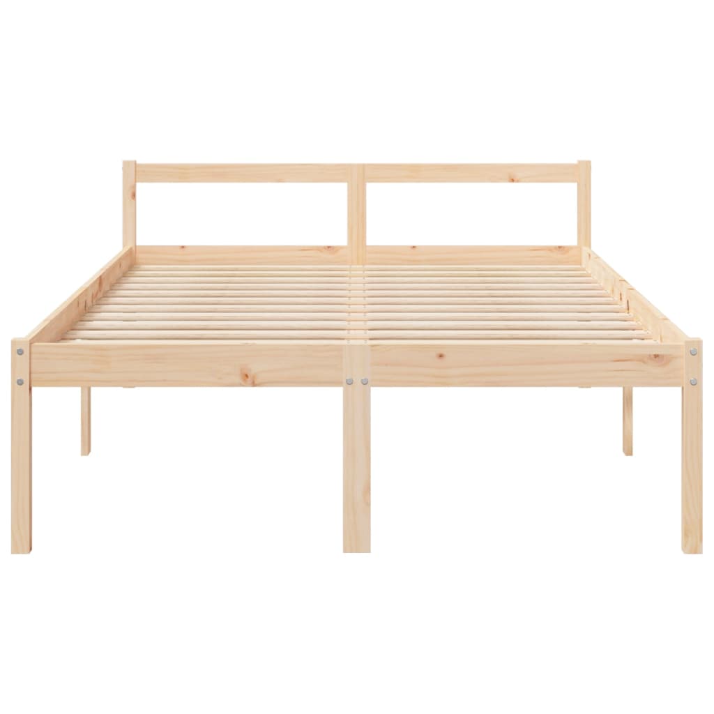 Lit pour personne âgée sans matelas 140x190 cm bois pin massif - XIOS