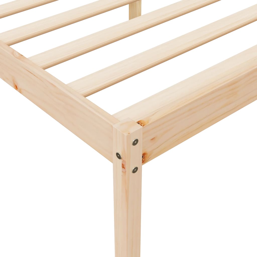 Lit pour personne âgée sans matelas 140x190 cm bois pin massif - XIOS