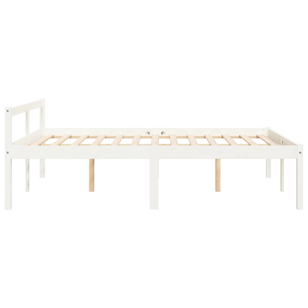 Lit pour personne âgée sans matelas 140x190 cm bois pin massif - XIOS