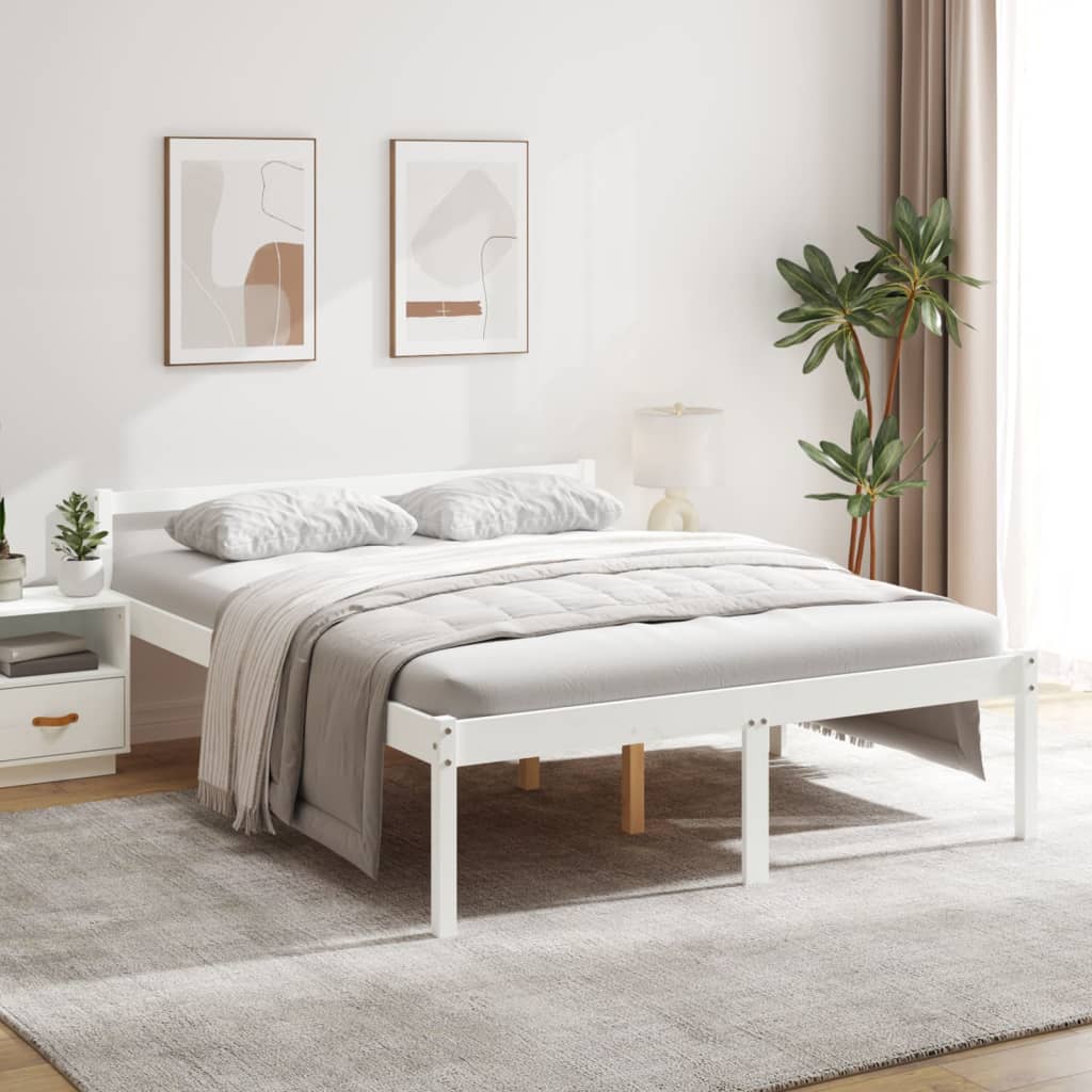 Lit pour personne âgée sans matelas 150x200 cm bois pin massif - XIOS