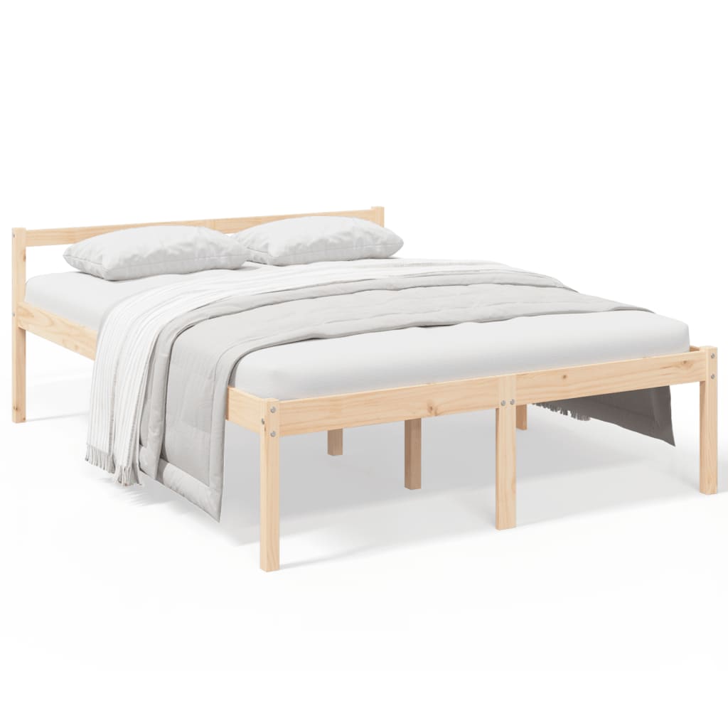 Lit pour personne âgée sans matelas 160x200 cm bois pin massif - XIOS