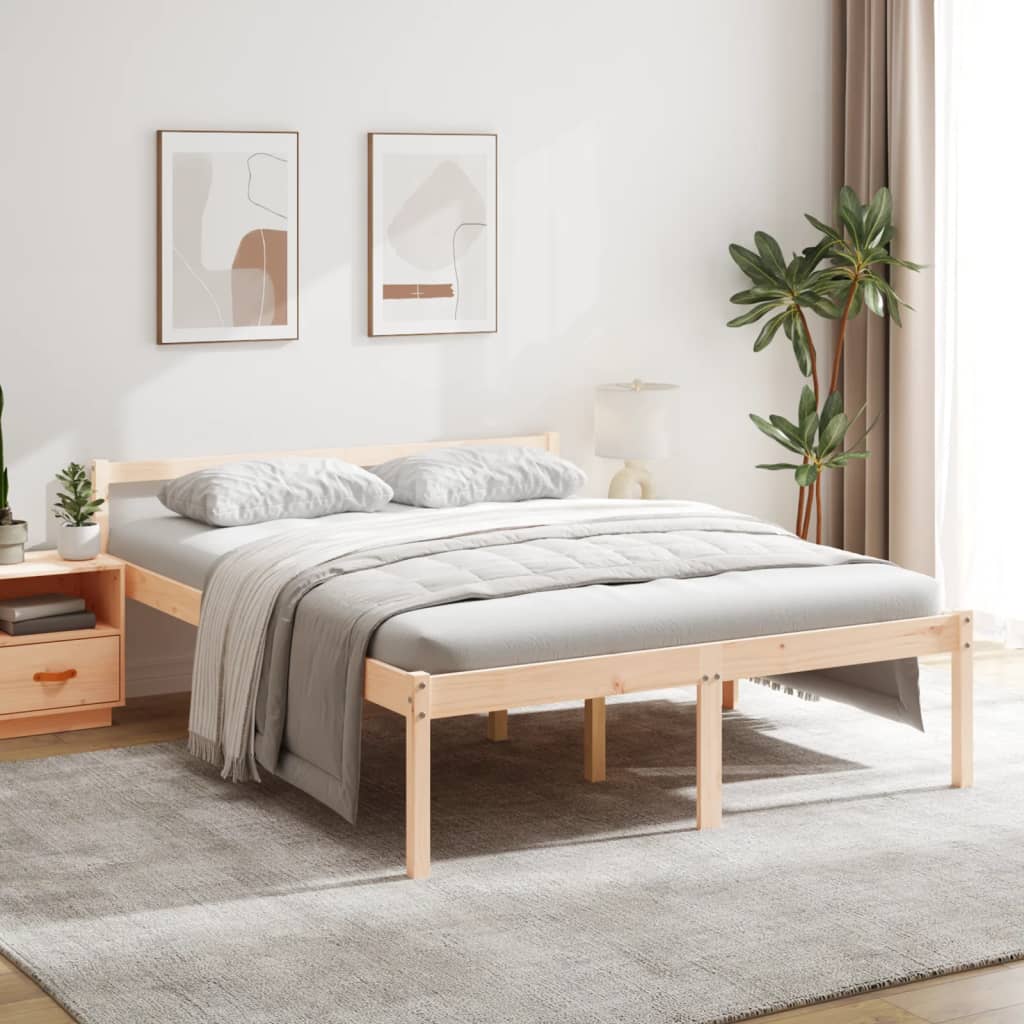 Lit pour personne âgée sans matelas 160x200 cm bois pin massif - XIOS