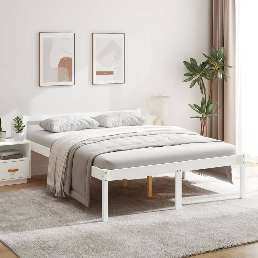 Lit pour personne âgée sans matelas 160x200 cm bois pin massif - XIOS