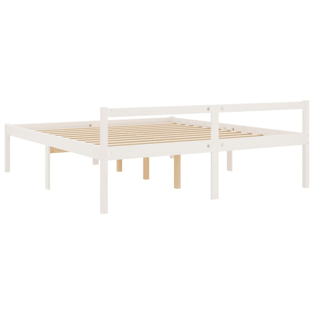 Lit pour personne âgée sans matelas blanc 180x200 cm - XIOS