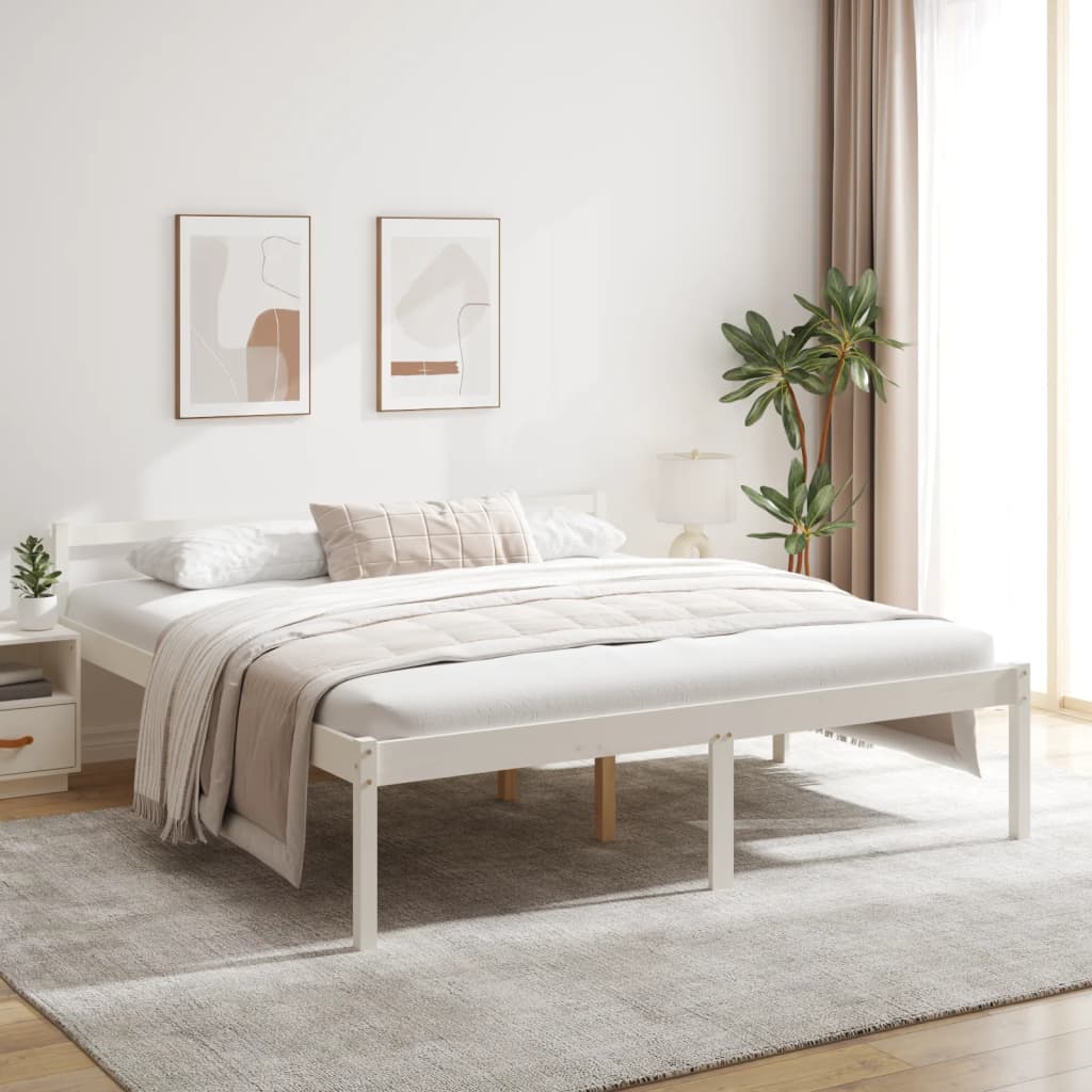 Lit pour personne âgée sans matelas 200x200 cm bois pin massif - XIOS