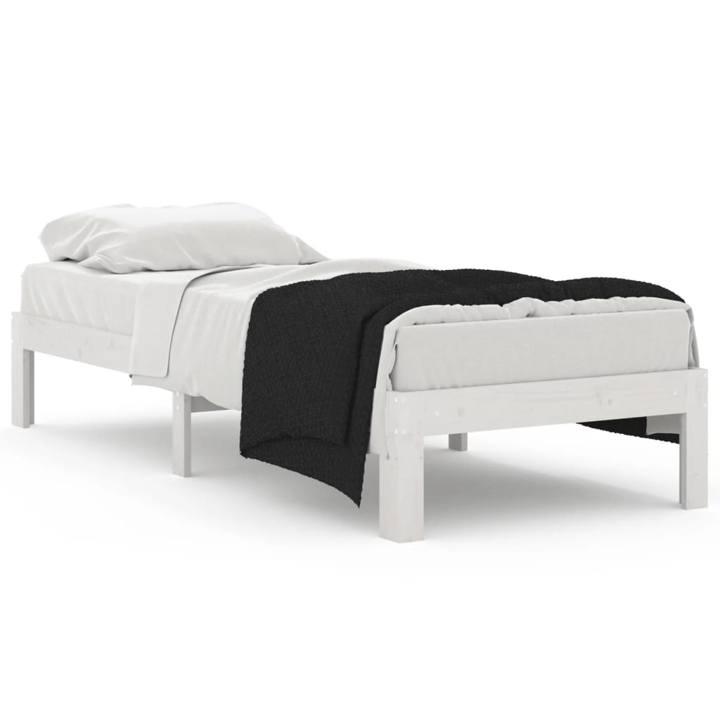 Cadre de lit sans matelas blanc 75x190 cm - XIOS