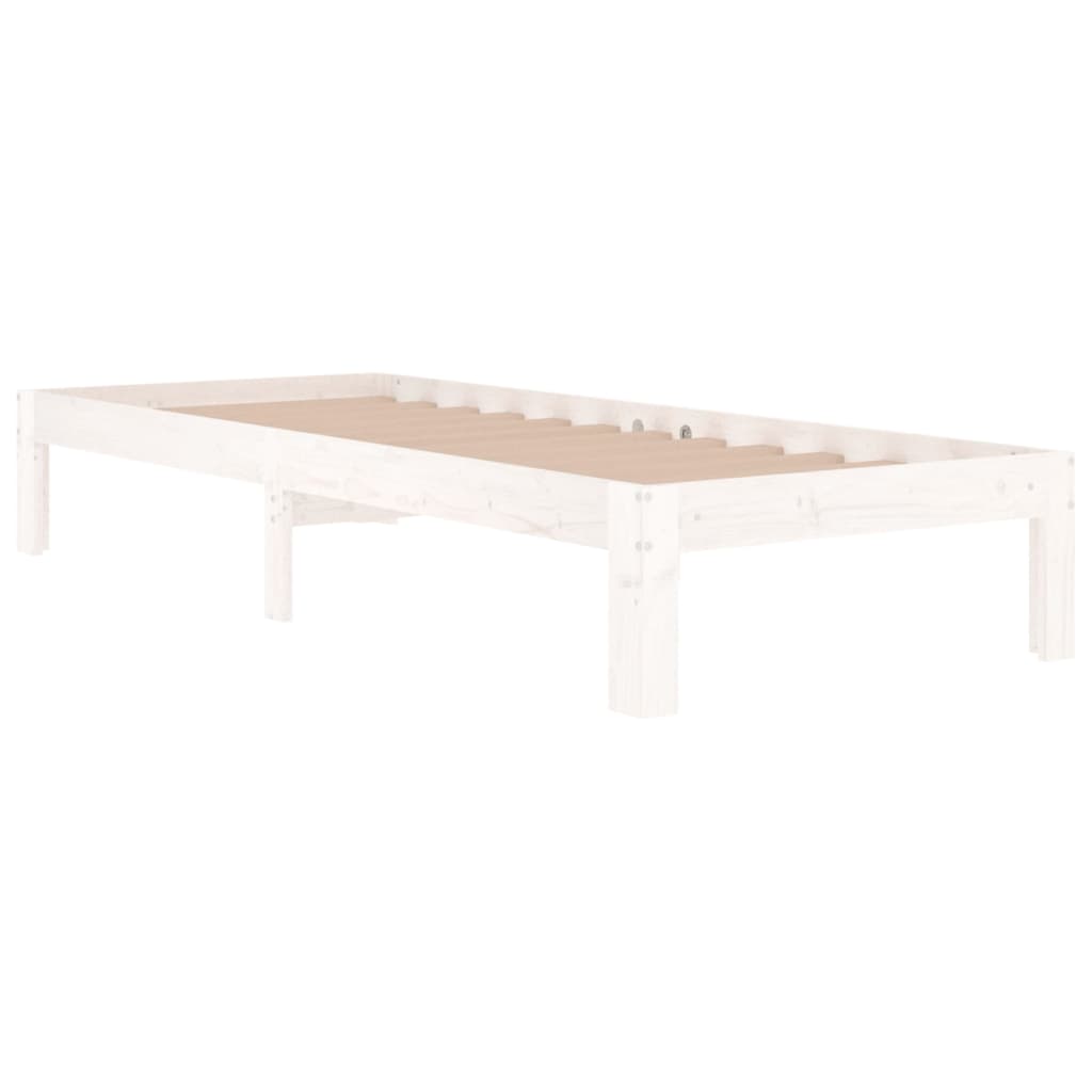 Cadre de lit sans matelas blanc 75x190 cm - XIOS