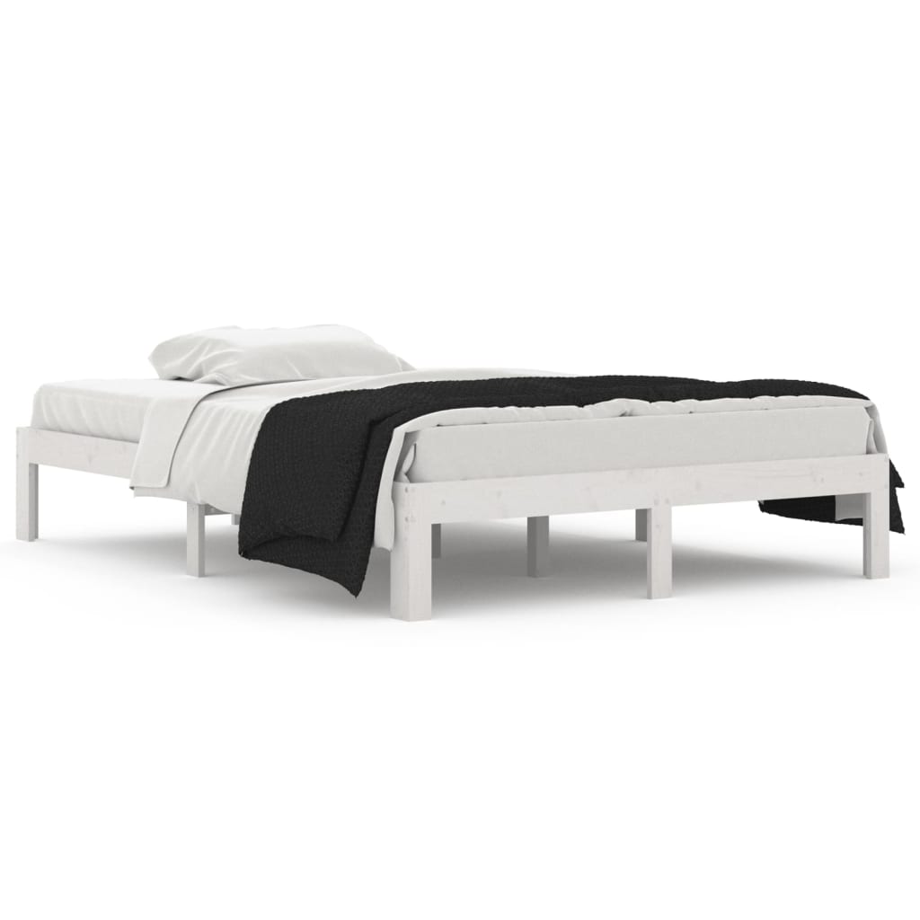 Cadre de lit sans matelas blanc 135x190 cm - XIOS