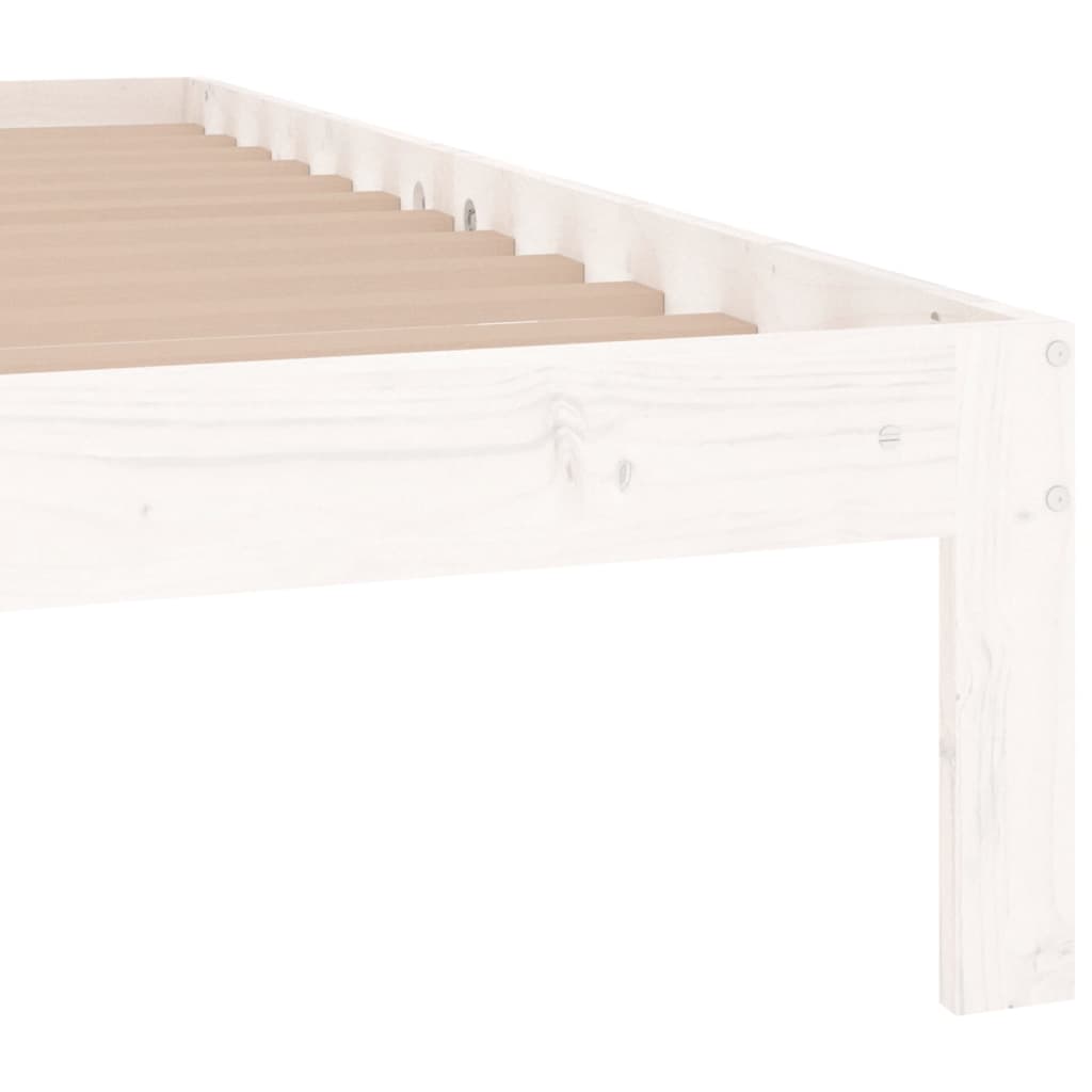 Cadre de lit sans matelas blanc 135x190 cm - XIOS