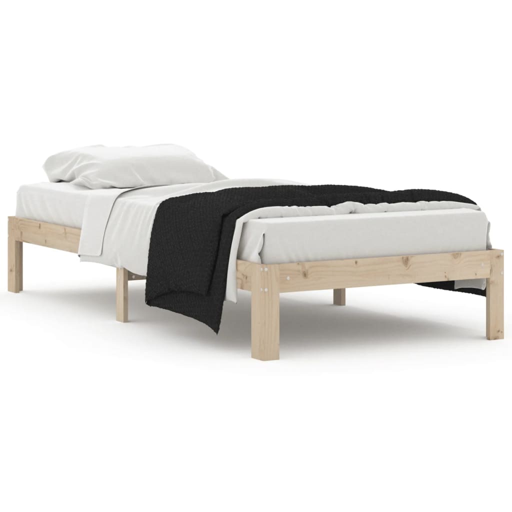 Cadre de lit sans matelas bois de pin massif 90x200 cm - XIOS